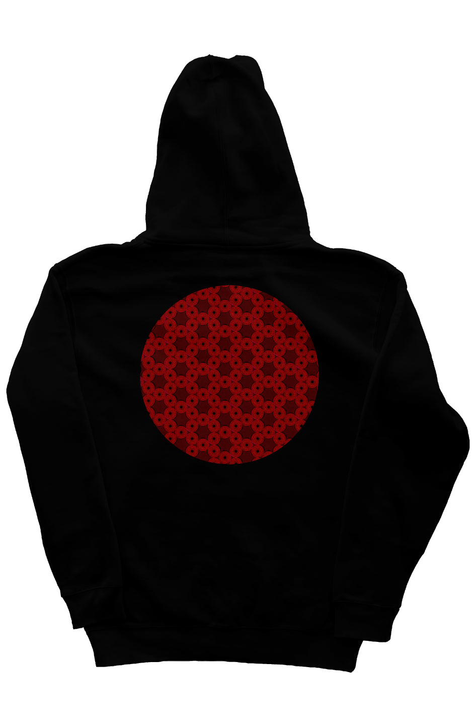 Zip Hoody with Hood Liner - Red Kiwi Eyes