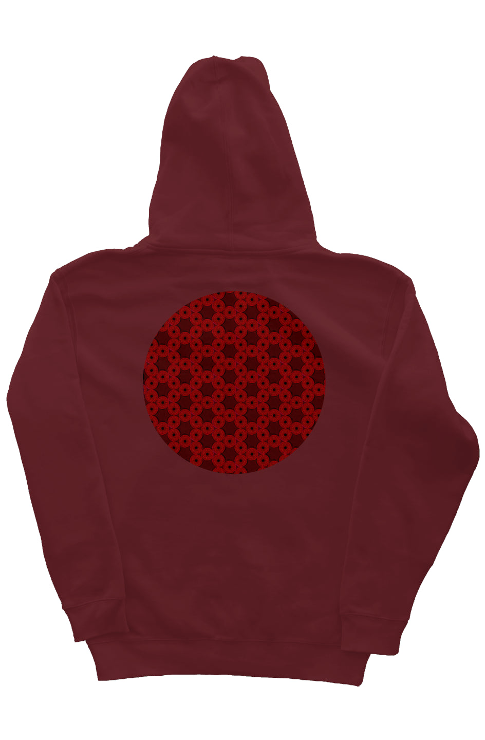 Zip Hoody with Hood Liner - Red Kiwi Eyes
