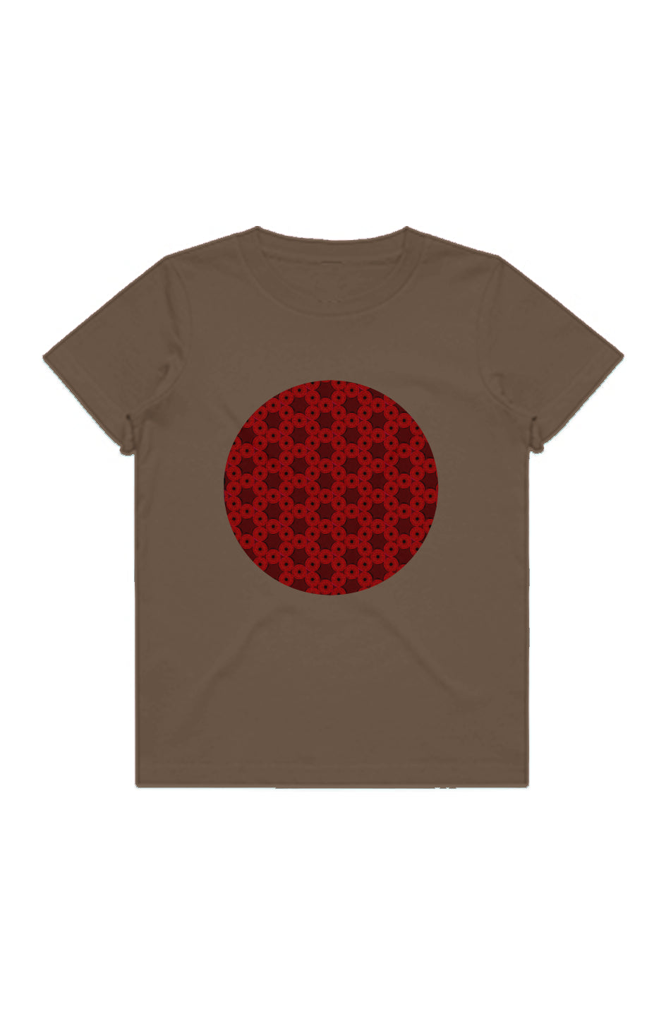Youth Staple Tee - Red Kiwi Eyes Circle