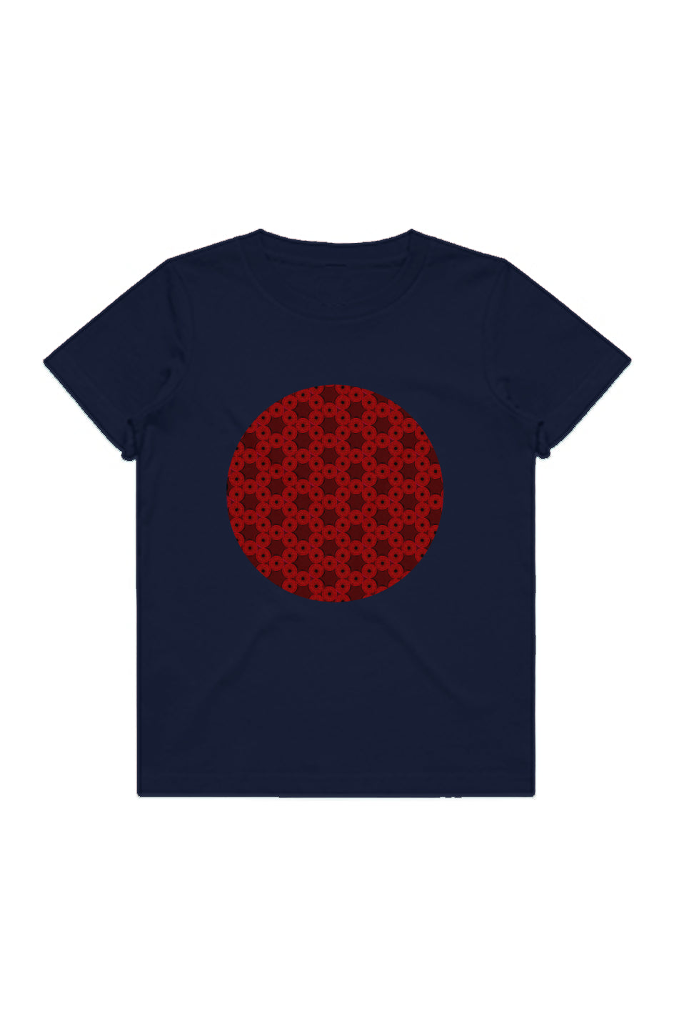 Youth Staple Tee - Red Kiwi Eyes Circle