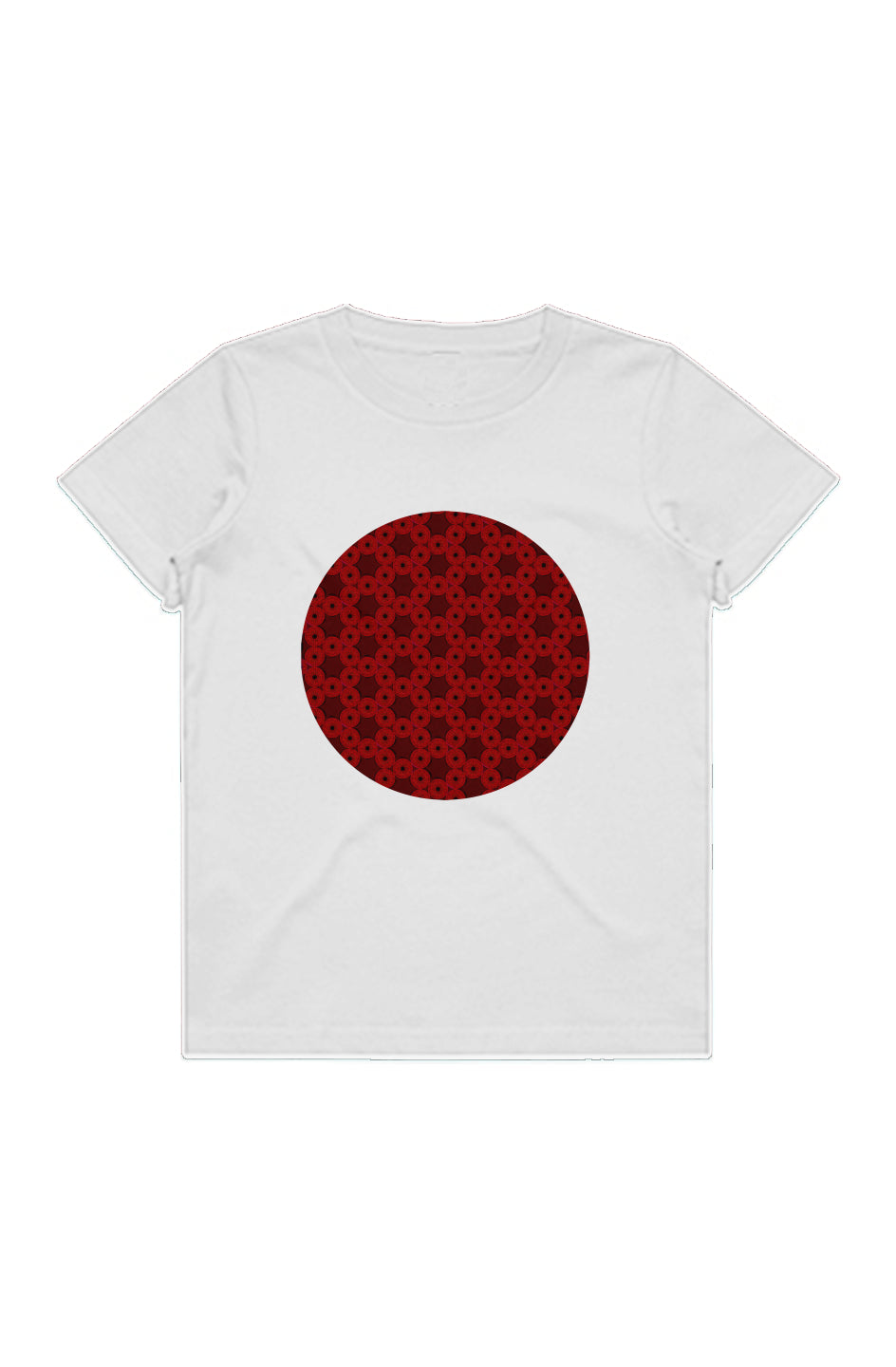 Youth Staple Tee - Red Kiwi Eyes Circle