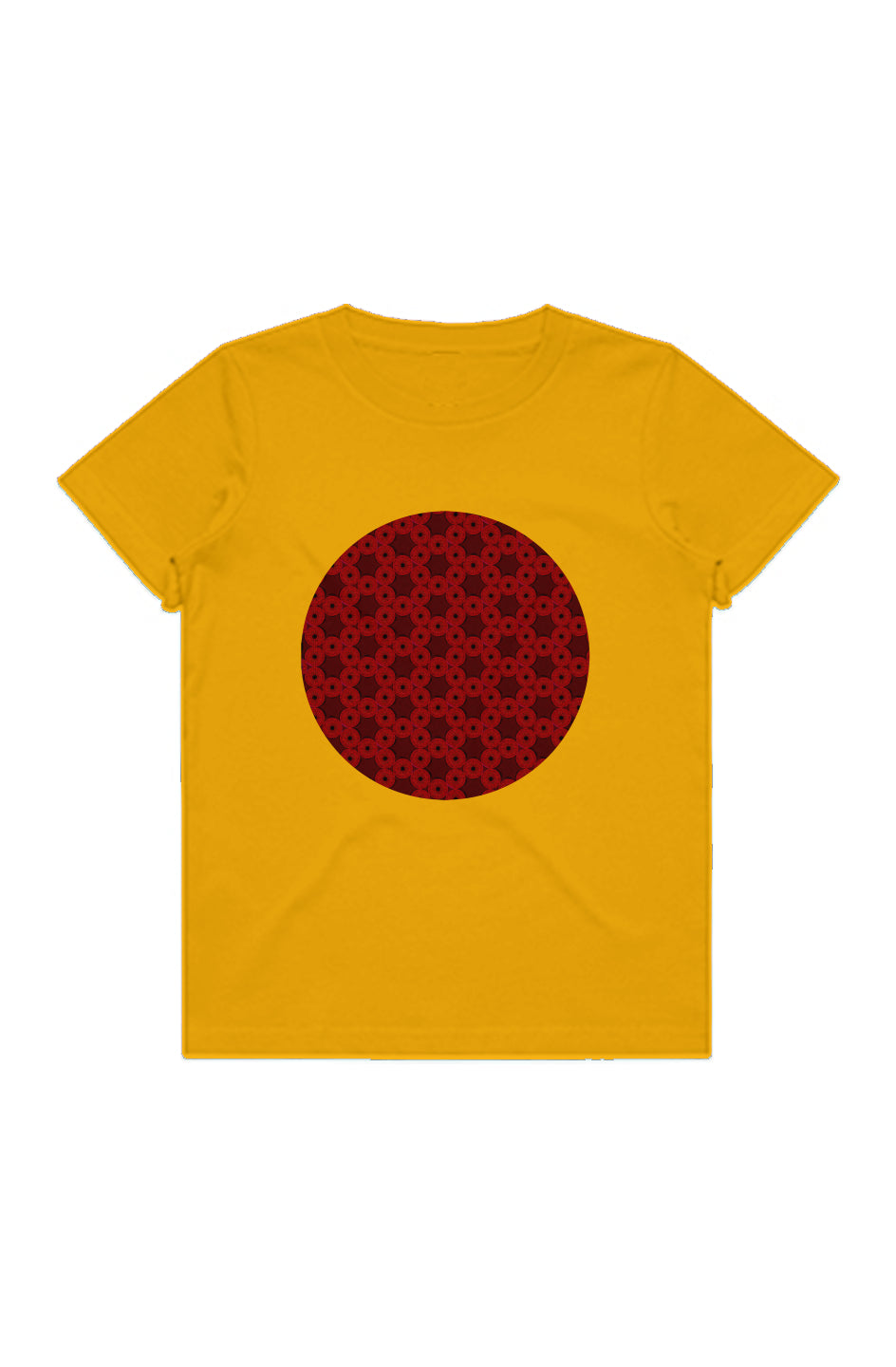Youth Staple Tee - Red Kiwi Eyes Circle
