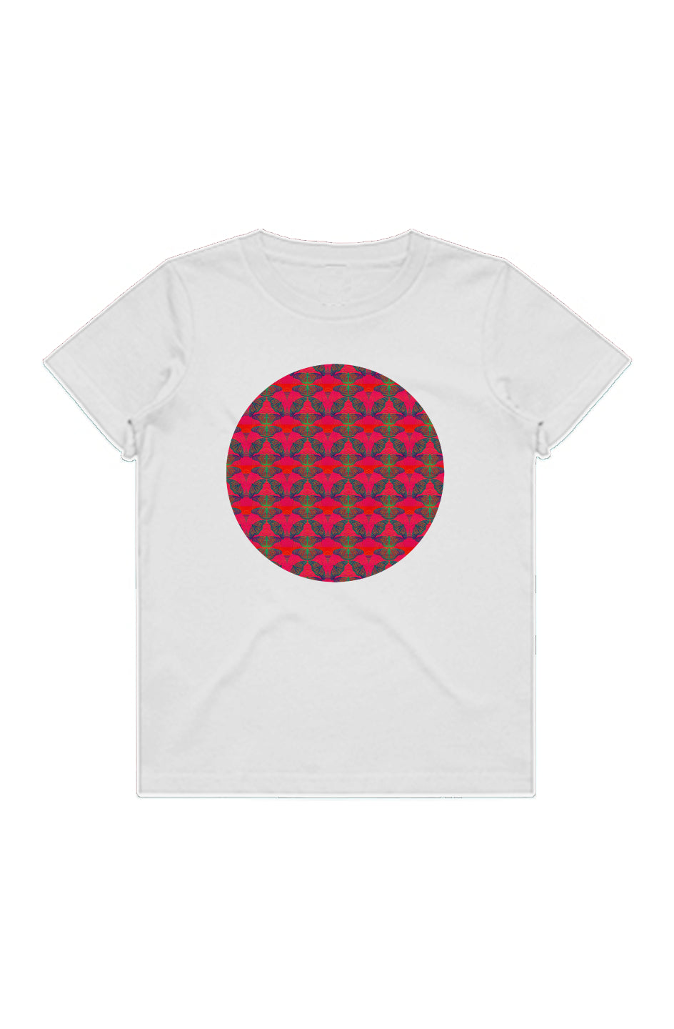 Youth Staple Tee - Red Thermal Butterfly Circle