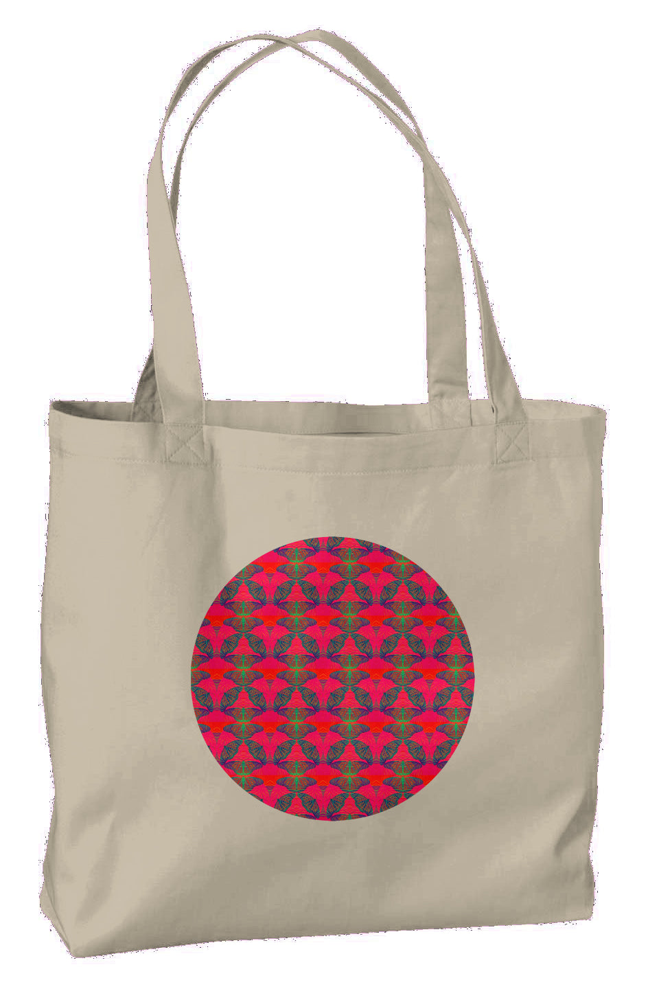 Eco Large Tote - Red Thermal Butterfly Circle