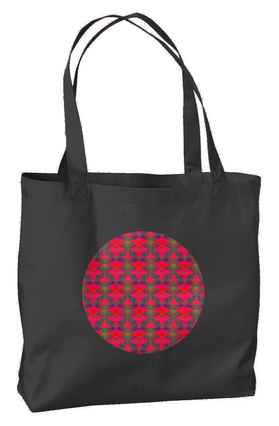 Eco Large Tote - Red Thermal Butterfly Circle