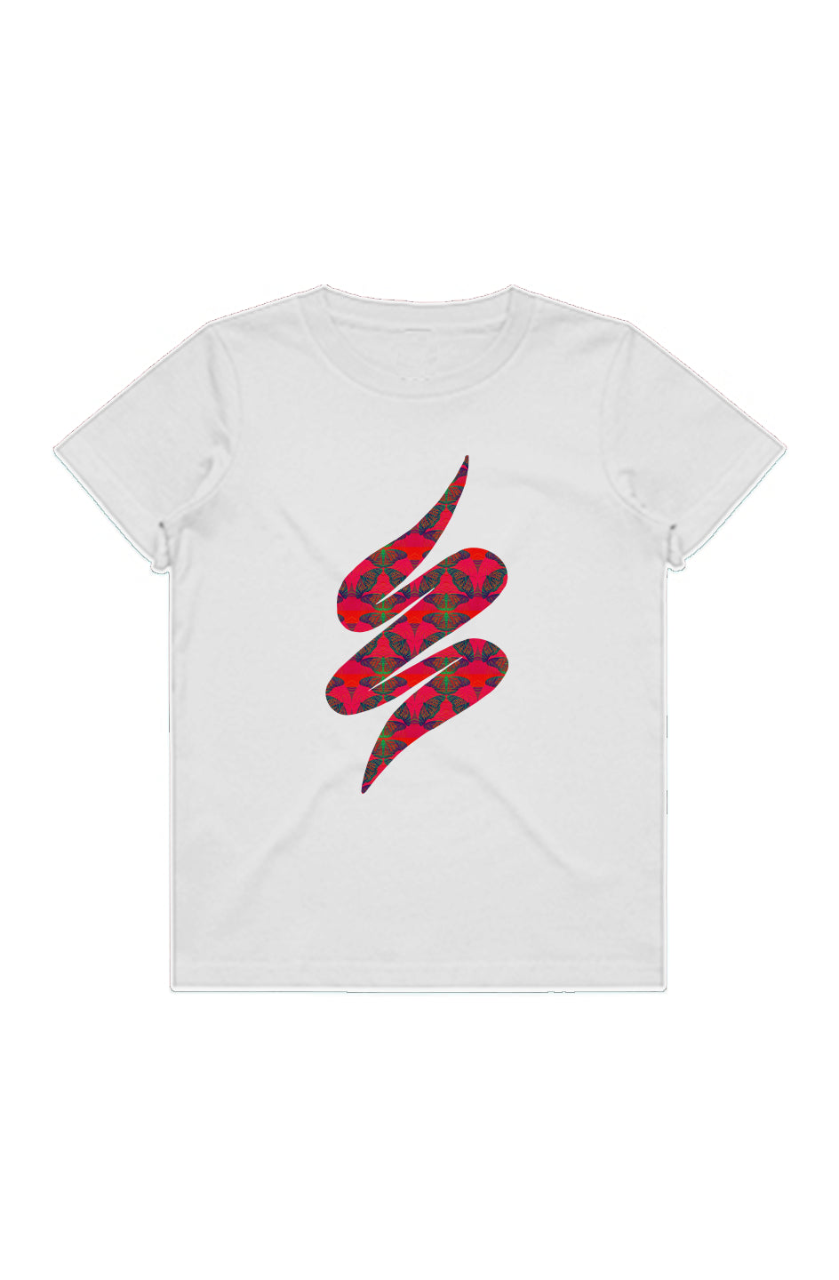 Youth Staple Tee - Red Thermal Butterfly Swoop