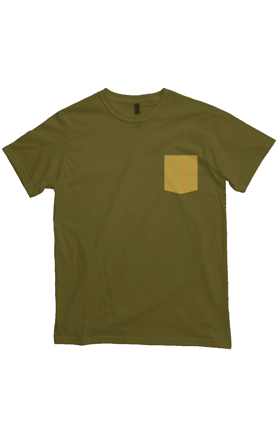 Organic Heavyweight Pocket T-Shirt - Lemon Bubbles Circle