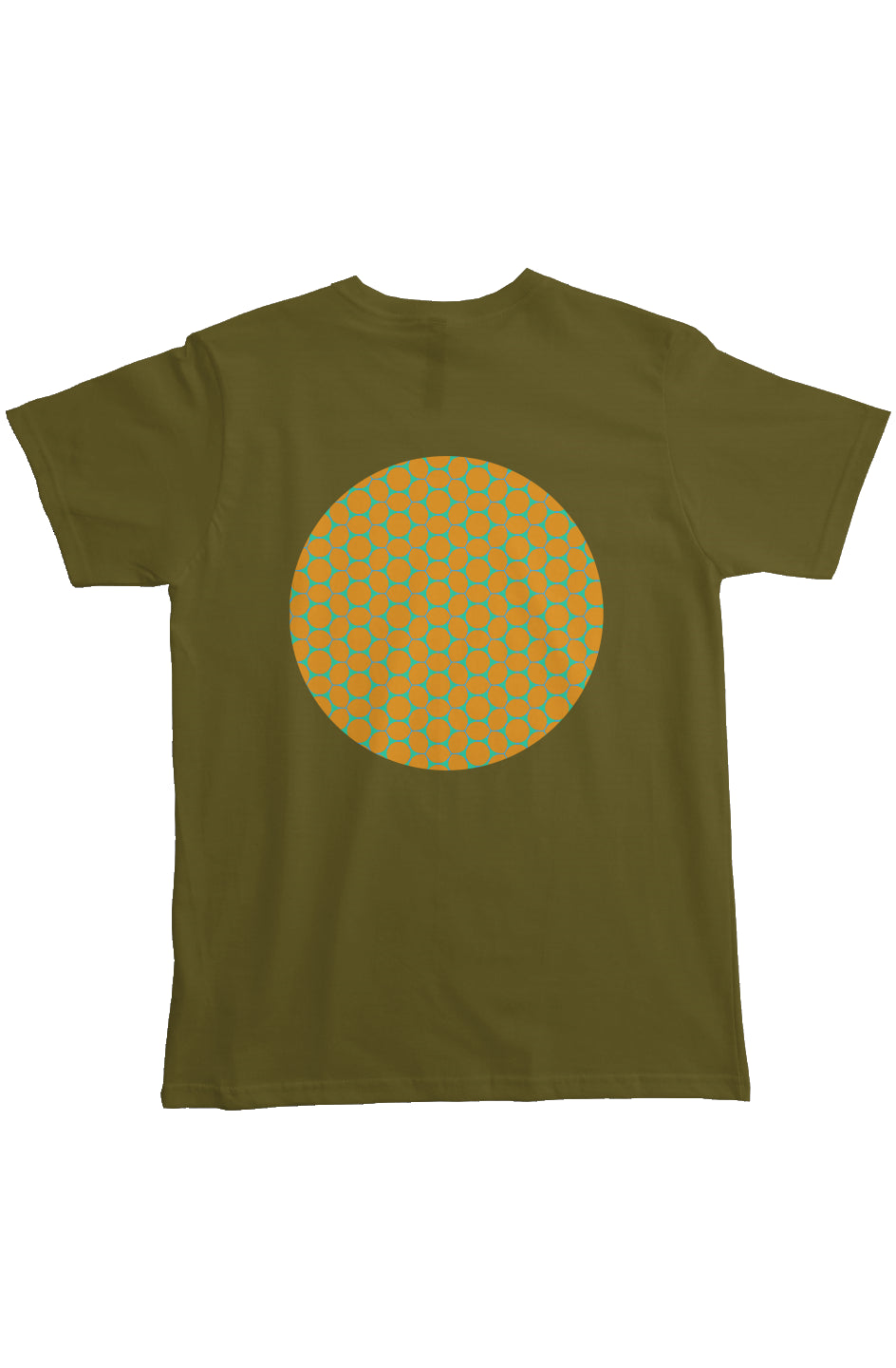 Organic Heavyweight Pocket T-Shirt - Lemon Bubbles Circle