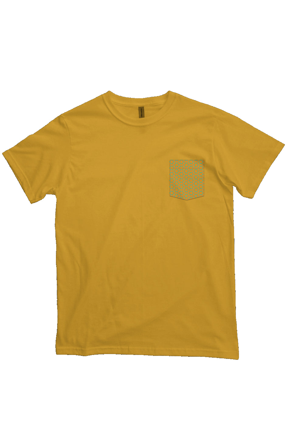 Organic Heavyweight Pocket T-Shirt - Lemon Bubbles Circle