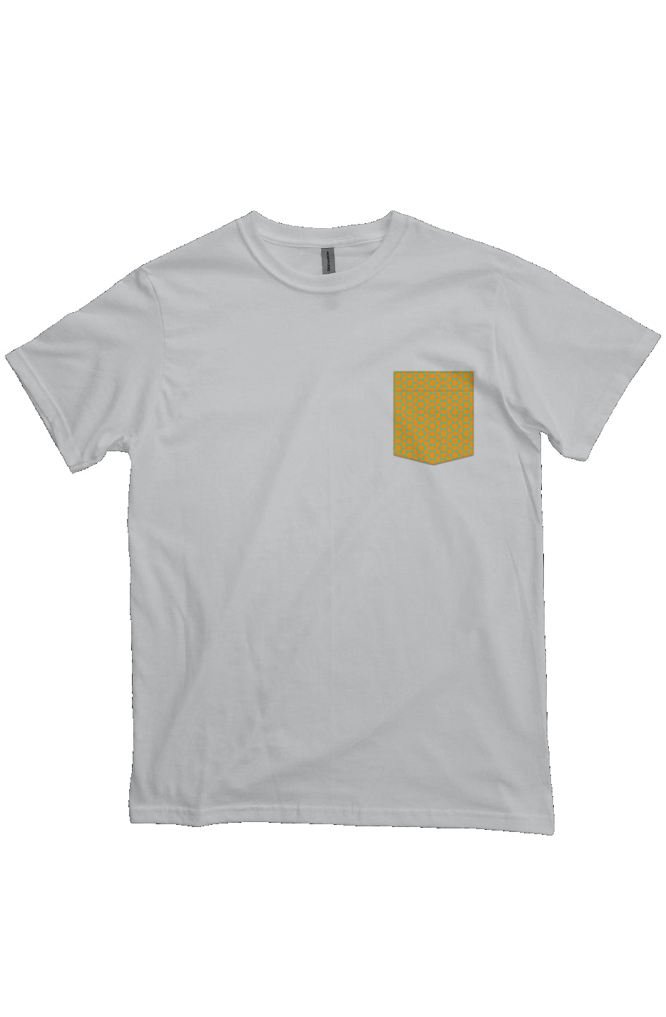 Organic Heavyweight Pocket T-Shirt - Lemon Bubbles Circle
