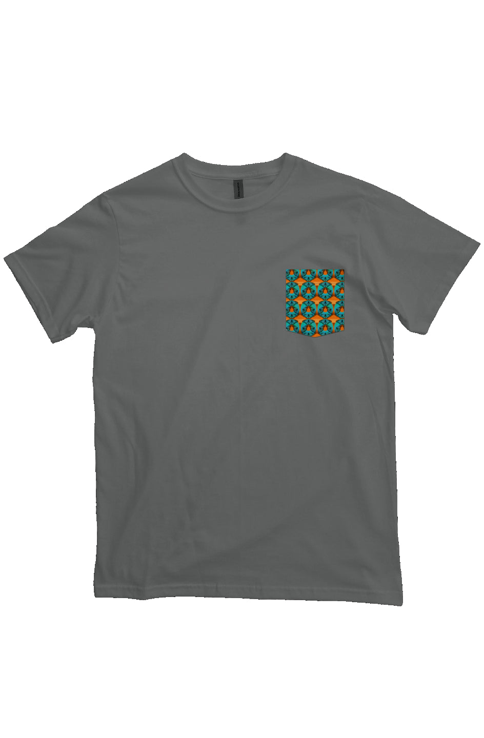Heavyweight Organic Pocket T-Shirt - Blue Donut Butterfly Swoop
