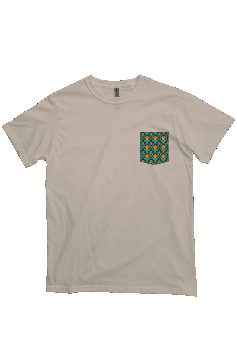 Heavyweight Organic Pocket T-Shirt - Blue Donut Butterfly Swoop