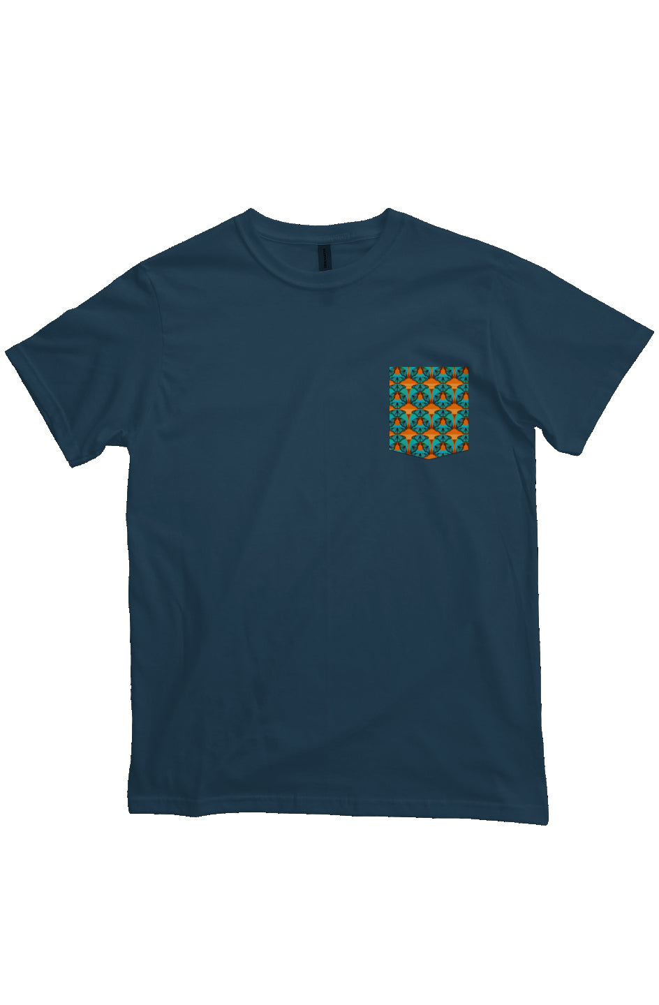 Heavyweight Organic Pocket T-Shirt - Blue Donut Butterfly Swoop