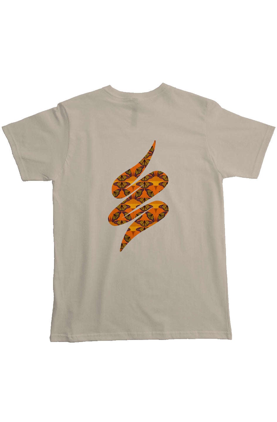 Heavyweight Organic Pocket T-Shirt - Butterfly Sunset Swoop