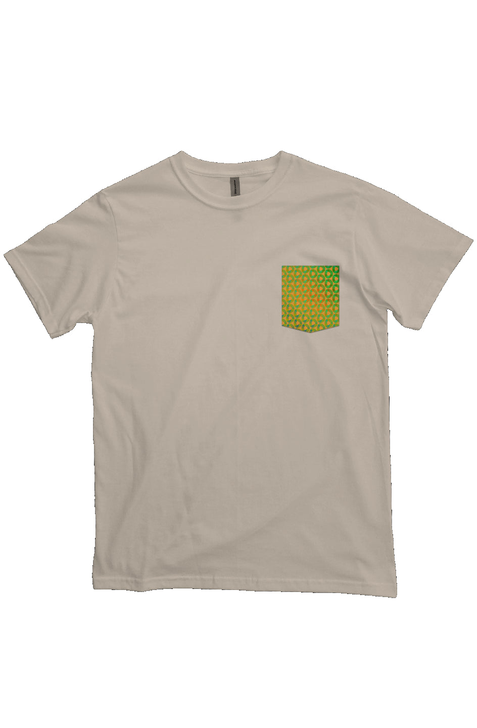 Organic Heavyweight Short Sleeve Pocket T-Shirt - Psychedelic Donut Squeeze Circle