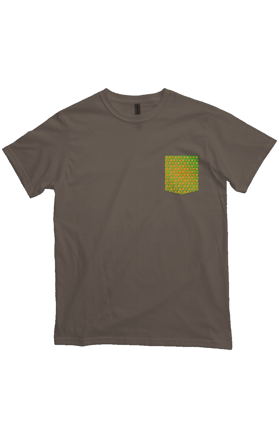 Organic Heavyweight Short Sleeve Pocket T-Shirt - Psychedelic Donut Squeeze Circle