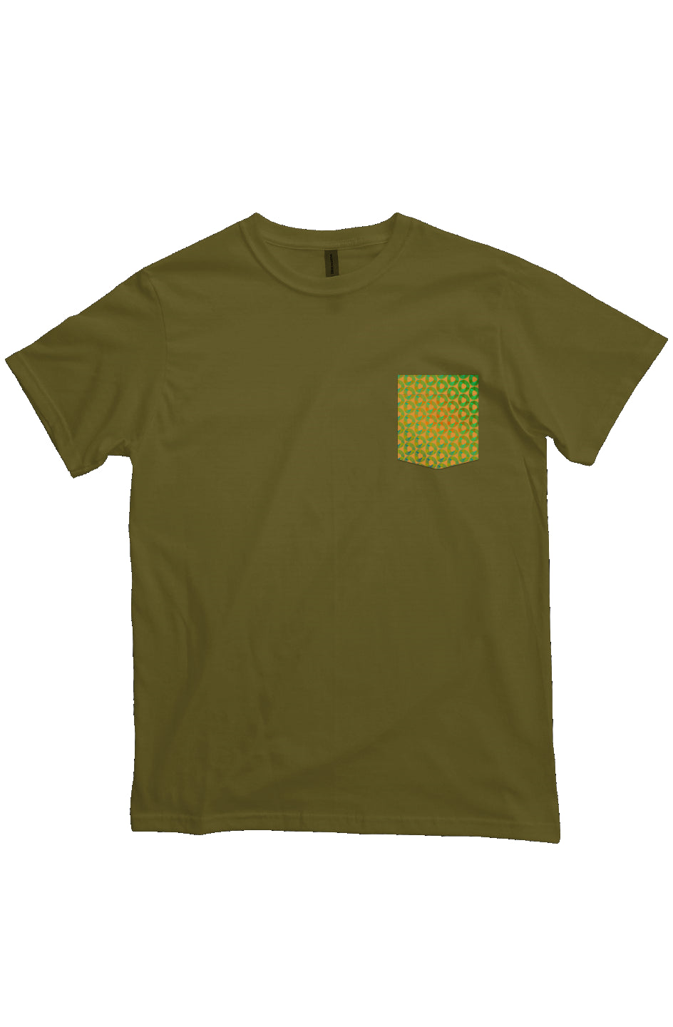 Organic Heavyweight Short Sleeve Pocket T-Shirt - Psychedelic Donut Squeeze Circle