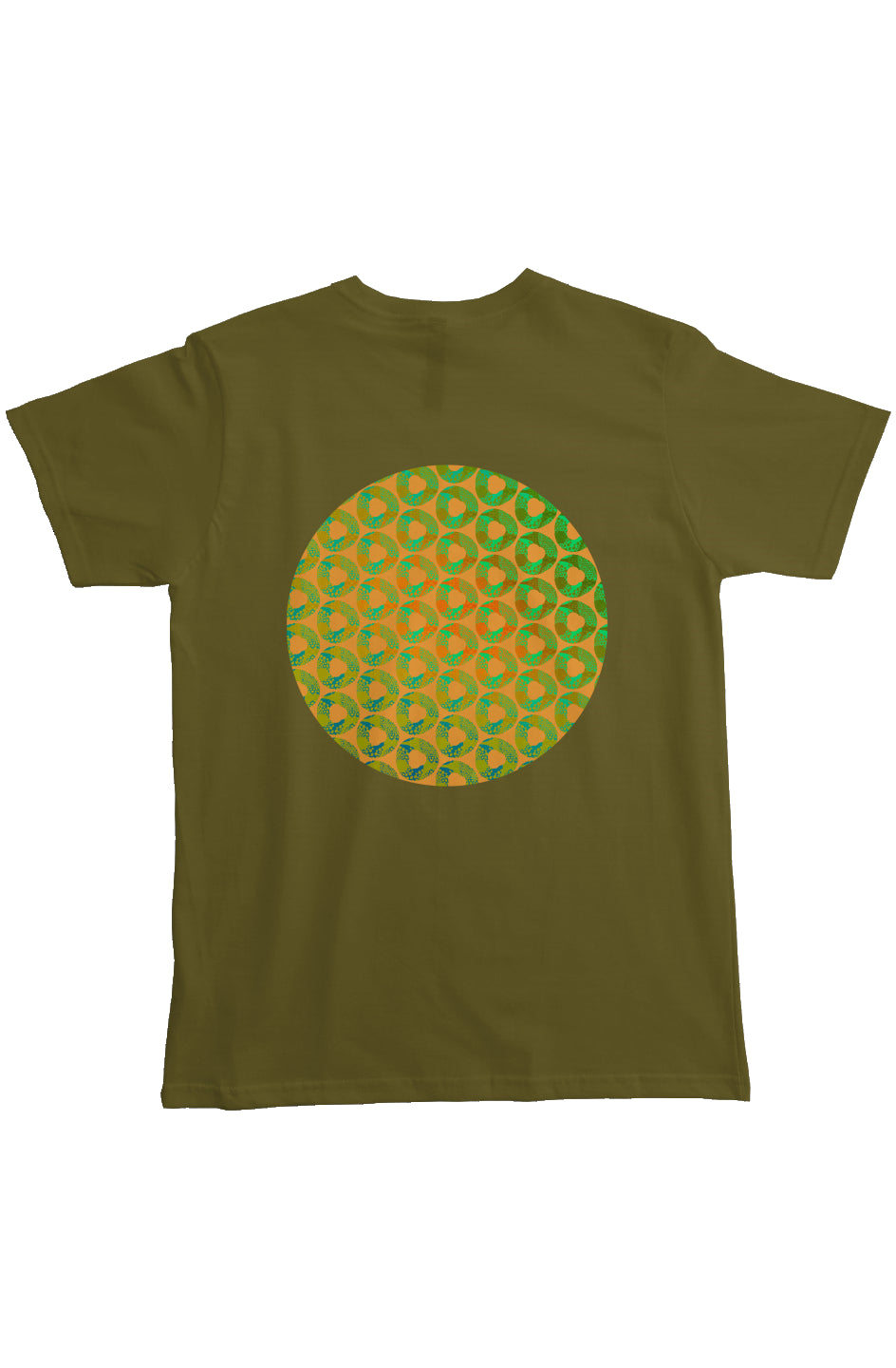 Organic Heavyweight Short Sleeve Pocket T-Shirt - Psychedelic Donut Squeeze Circle