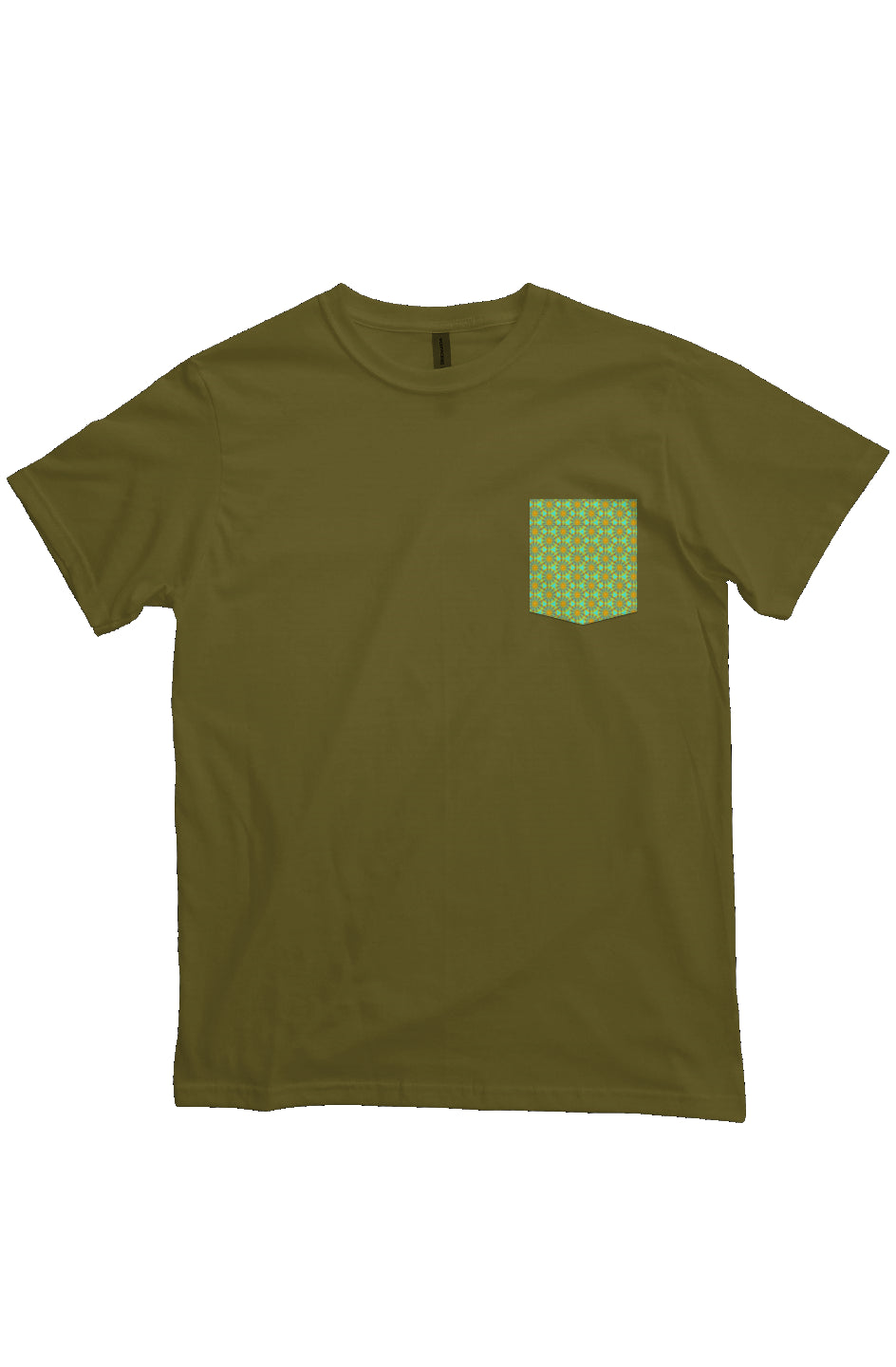 Organic Heavyweight Short Sleeve Pocket T-Shirt - Iyasare Leaf Circle