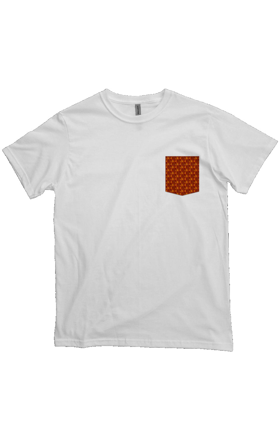 Organic Heavyweight Short Sleeve Pocket T-Shirt - Many Eyes Lantern Circle