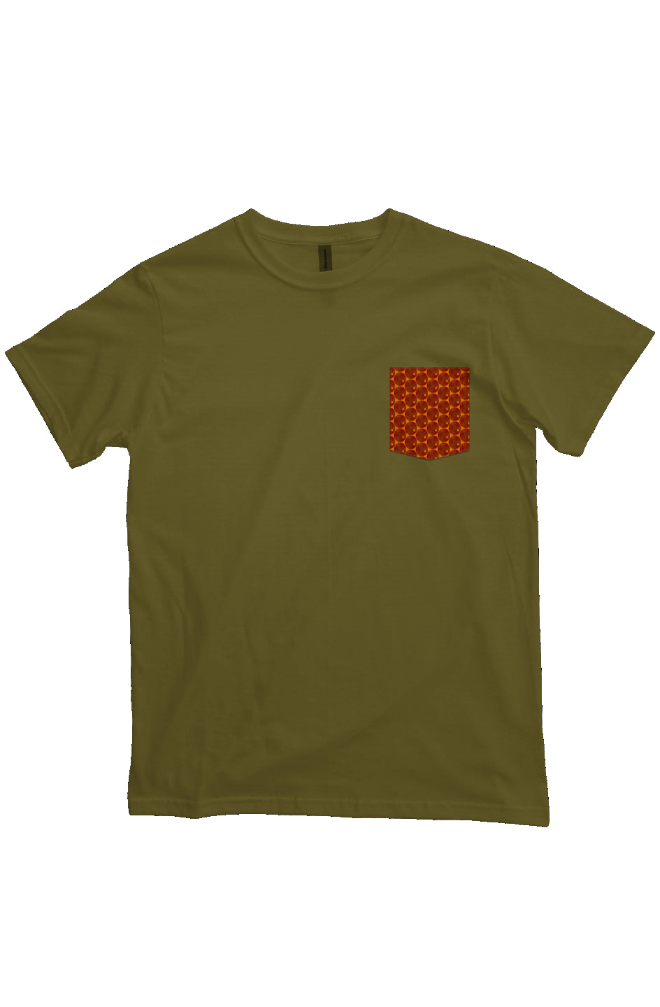 Organic Heavyweight Short Sleeve Pocket T-Shirt - Many Eyes Lantern Circle