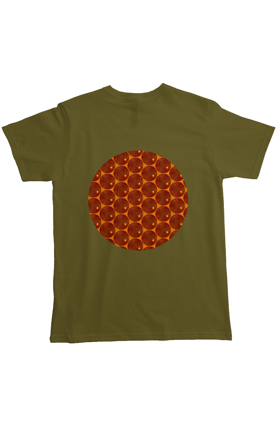 Organic Heavyweight Short Sleeve Pocket T-Shirt - Many Eyes Lantern Circle