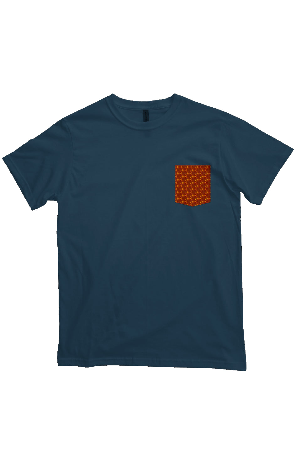 Organic Heavyweight Short Sleeve Pocket T-Shirt - Many Eyes Lantern Circle