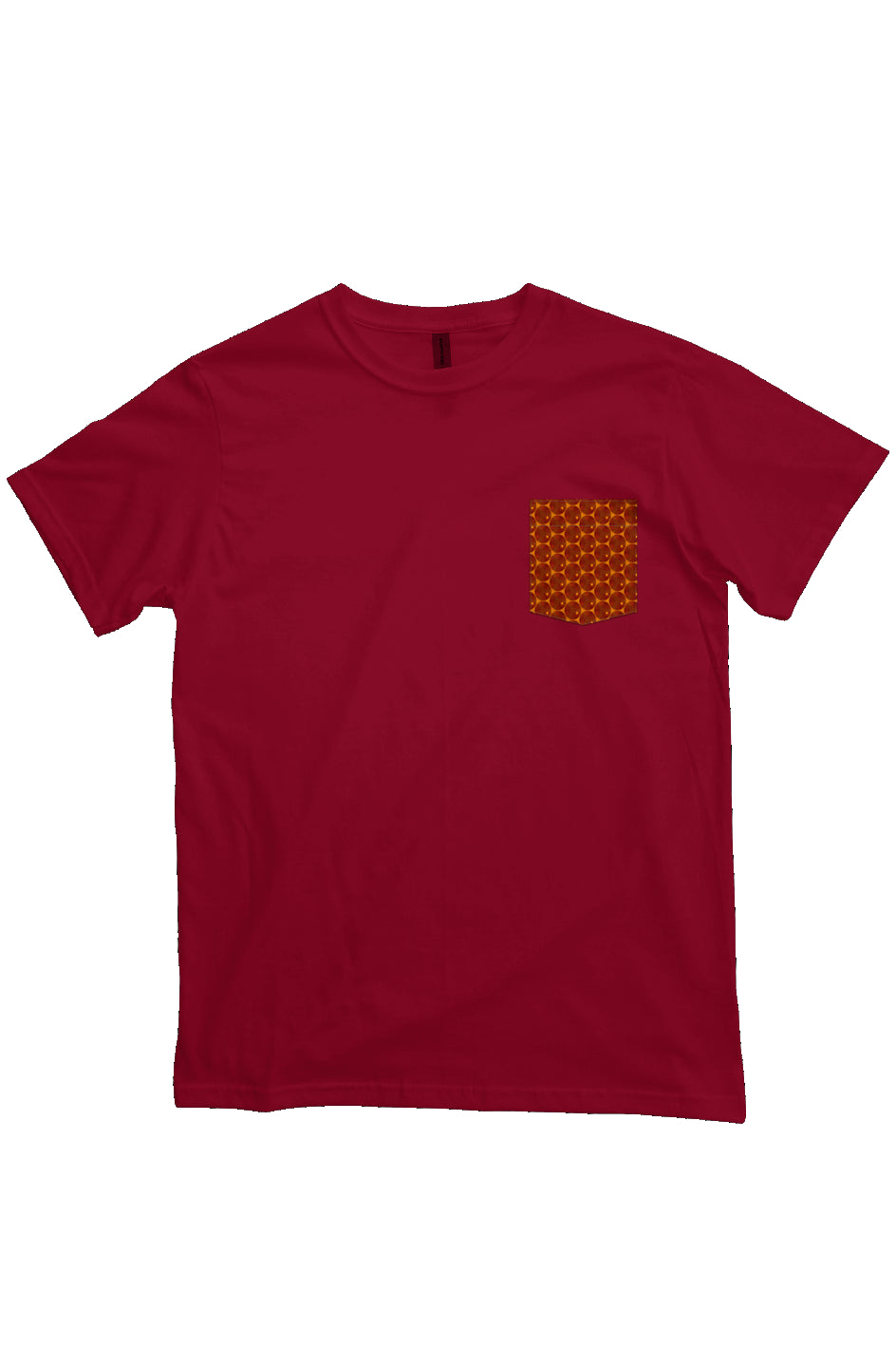 Organic Heavyweight Short Sleeve Pocket T-Shirt - Many Eyes Lantern Circle