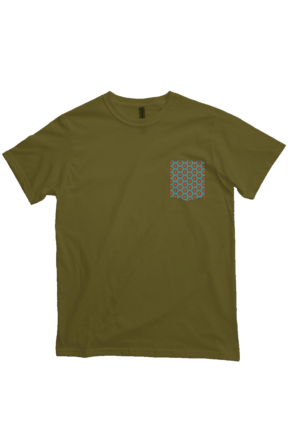Organic Heavyweight Short Sleeve Pocket T-Shirt - Red Hummingbird