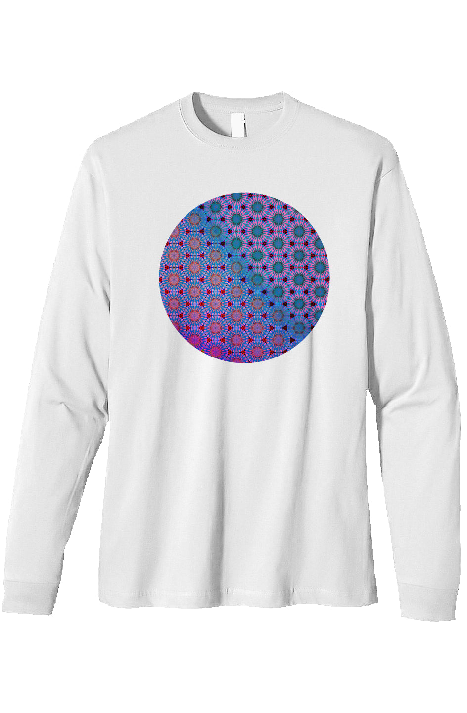 Organic Heavyweight Long Sleeve T-Shirt - Purple Psychedelic Tapa Circle