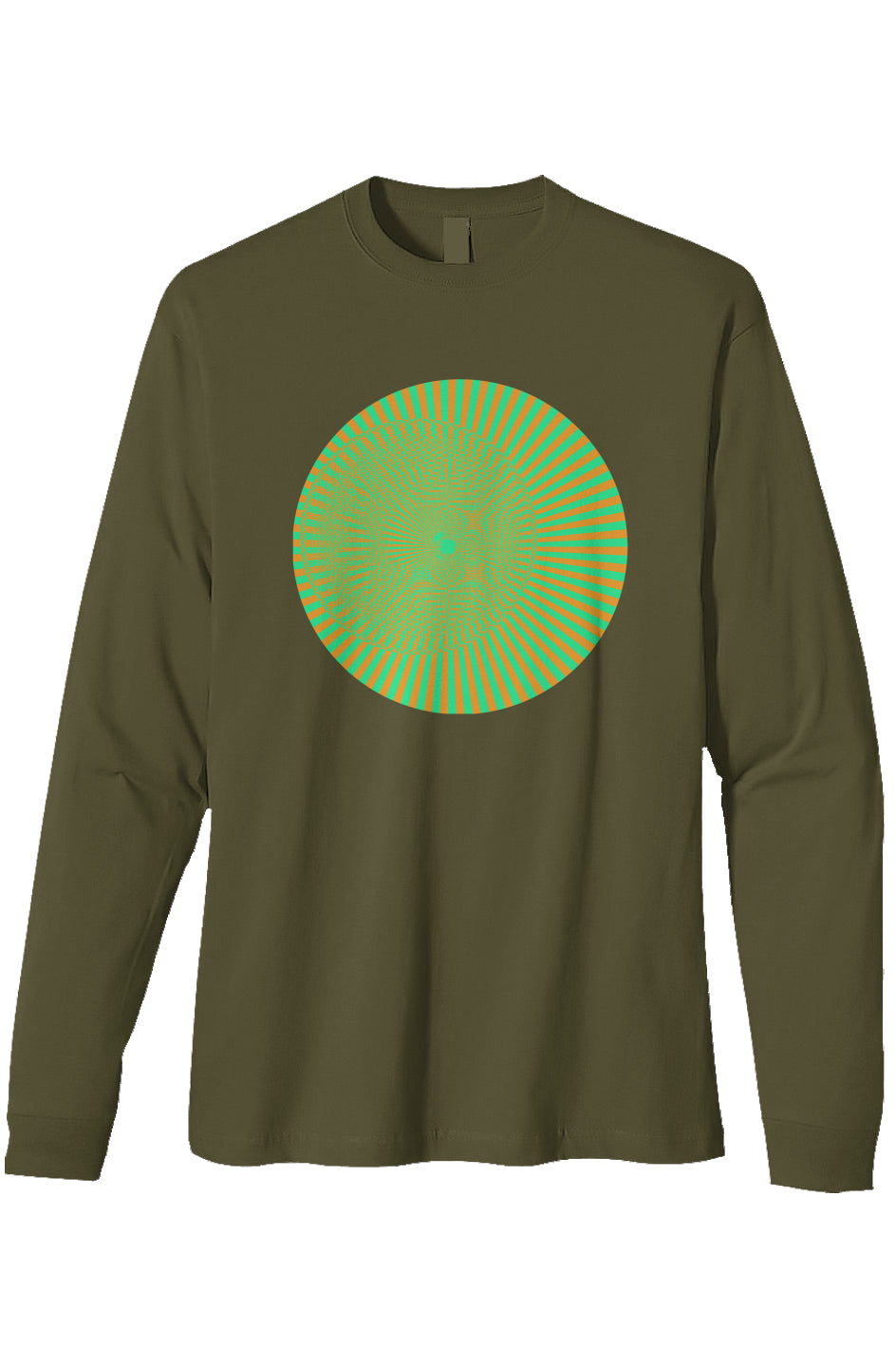 Organic Heavyweight Long Sleeve T-Shirt - Sun Eye Circle