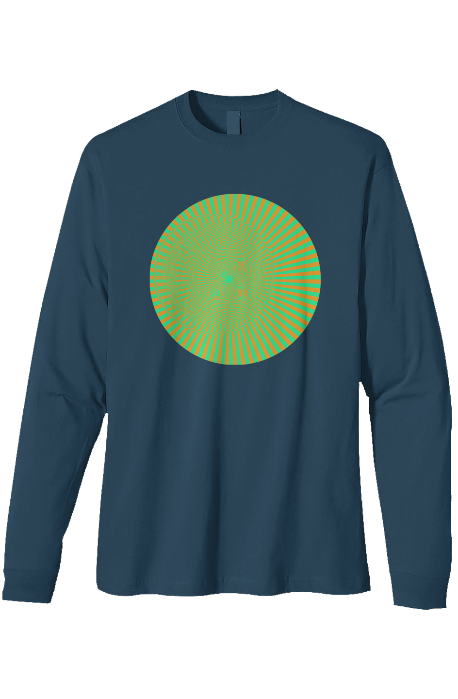 Organic Heavyweight Long Sleeve T-Shirt - Sun Eye Circle