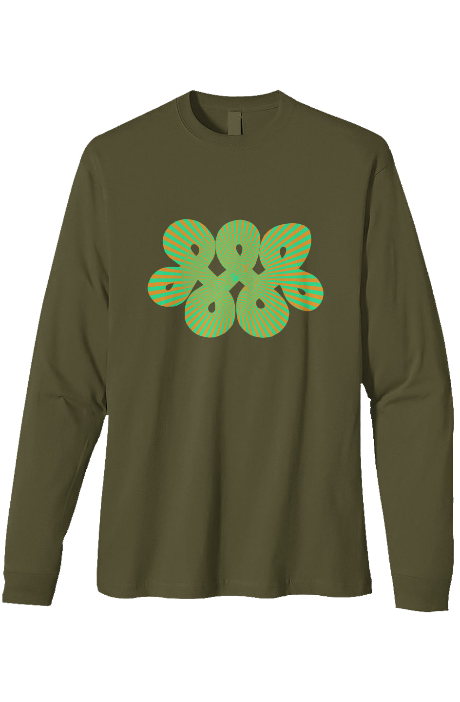Organic Heavyweight Long Sleeve T-Shirt - Sun Eye Infinity Loop