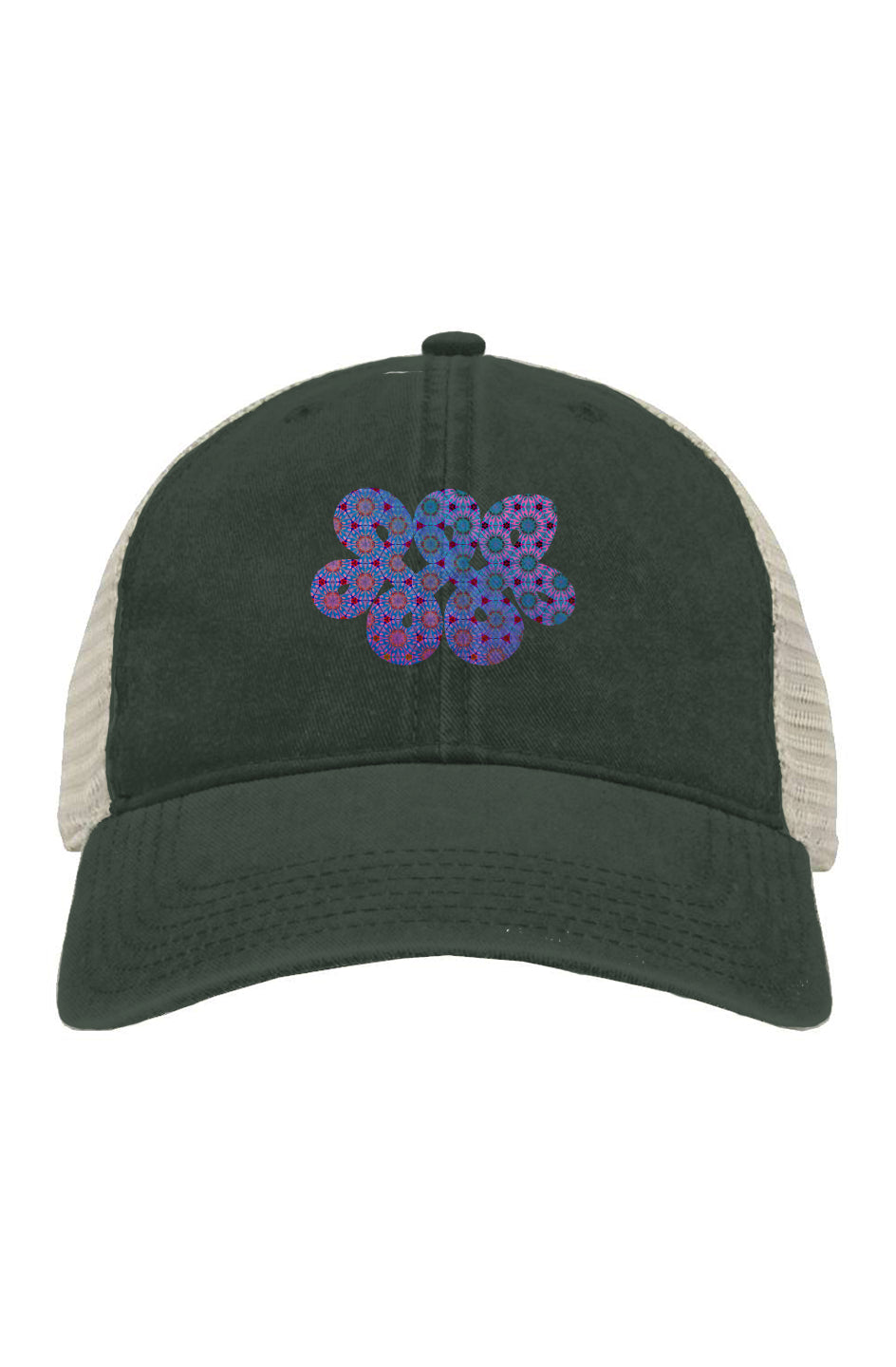 Pigment-Dyed Trucker Cap - Psychedelic Purple Tapa Infinity Loop