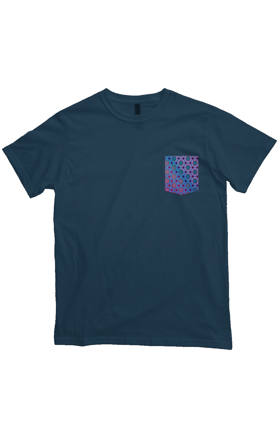 Organic Heavyweight Short Sleeve Pocket T-Shirt - Purple Psychedelic Tapa Infinity Loop