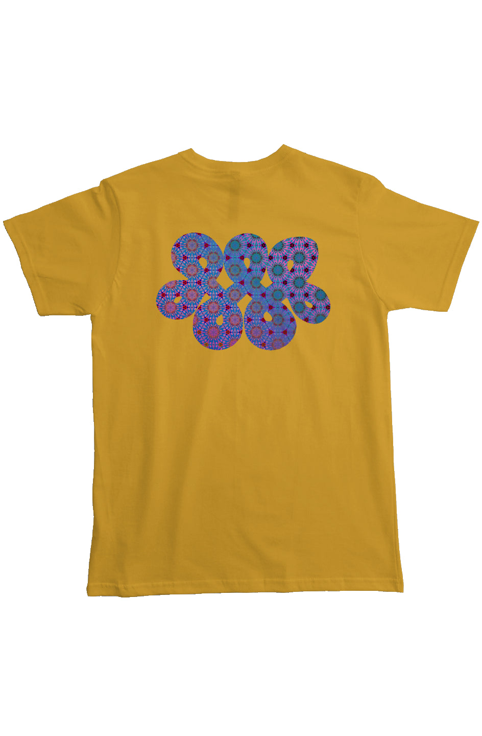 Organic Heavyweight Short Sleeve Pocket T-Shirt - Purple Psychedelic Tapa Infinity Loop