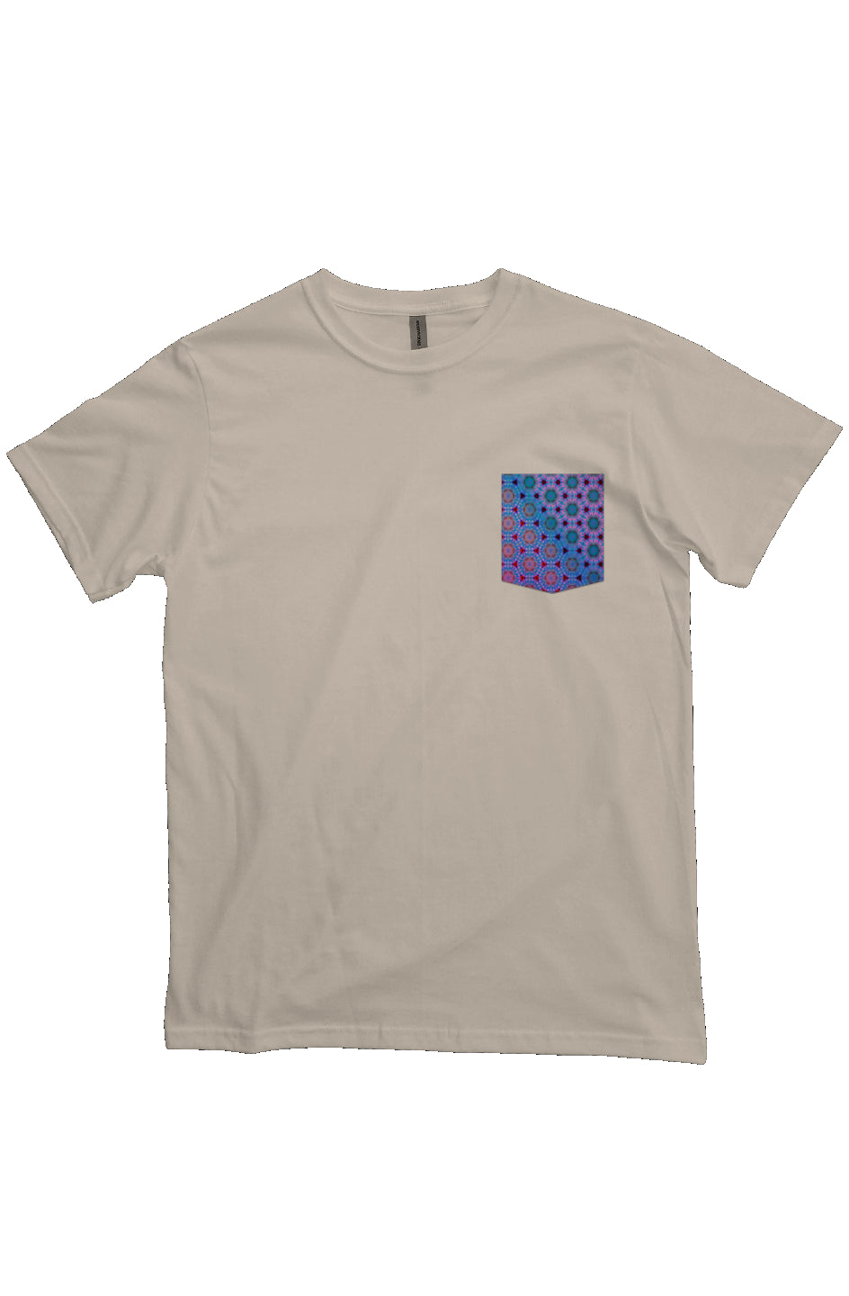 Organic Heavyweight Short Sleeve Pocket T-Shirt - Purple Psychedelic Tapa Infinity Loop