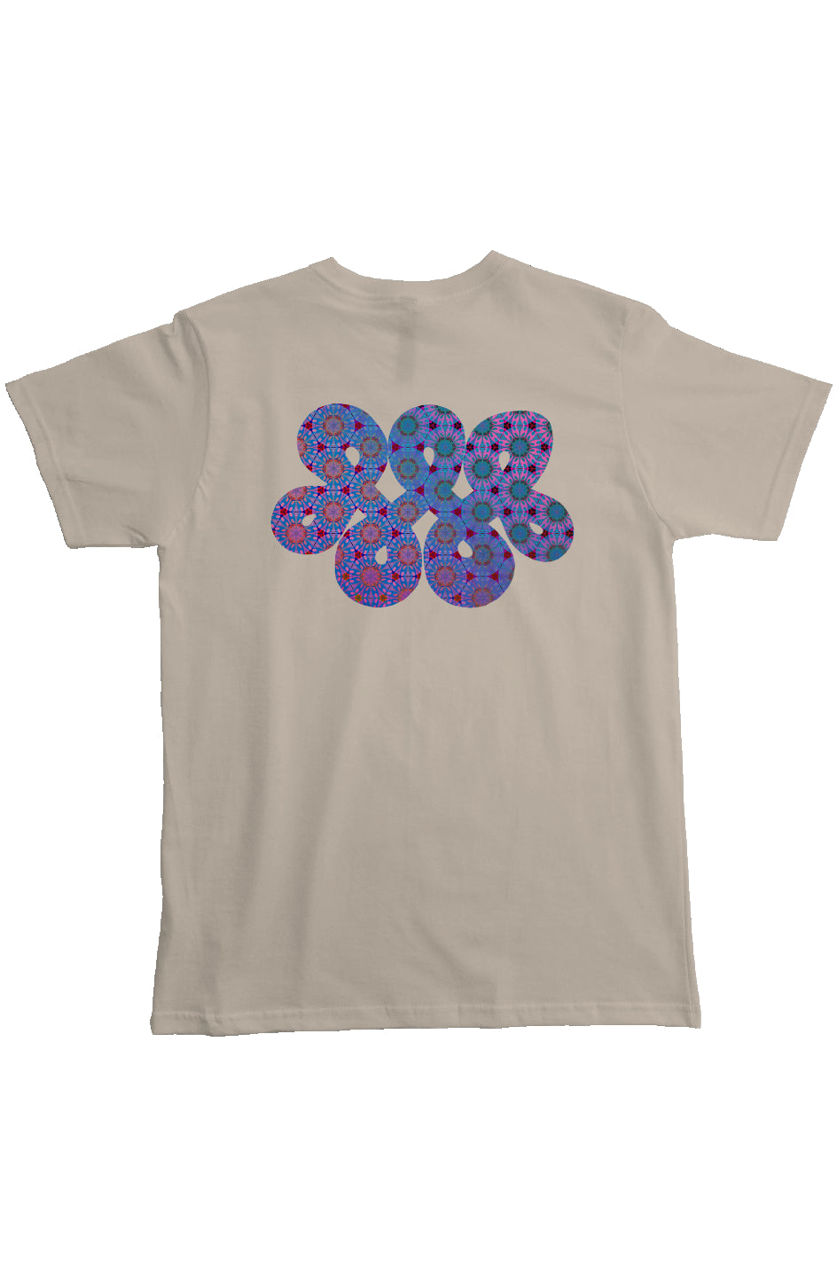 Organic Heavyweight Short Sleeve Pocket T-Shirt - Purple Psychedelic Tapa Infinity Loop