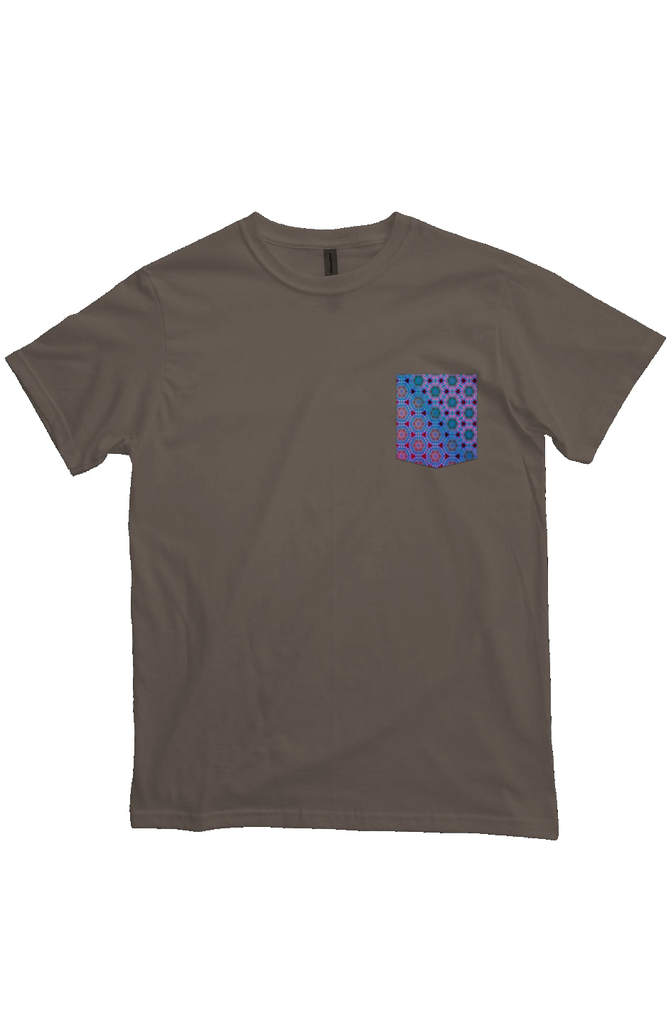 Organic Heavyweight Short Sleeve Pocket T-Shirt - Purple Psychedelic Tapa Infinity Loop