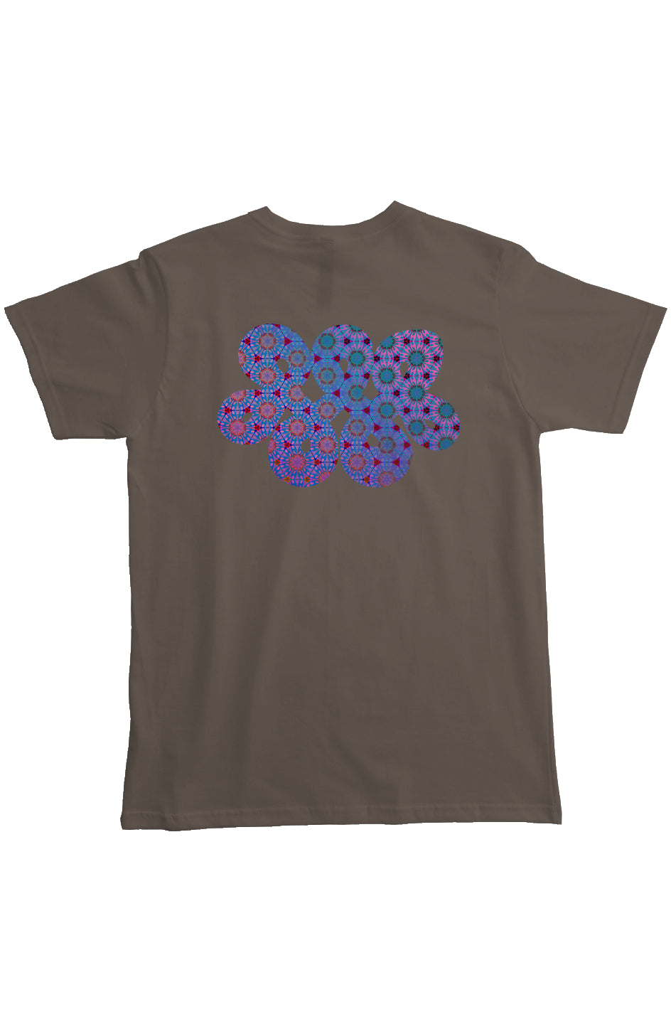 Organic Heavyweight Short Sleeve Pocket T-Shirt - Purple Psychedelic Tapa Infinity Loop