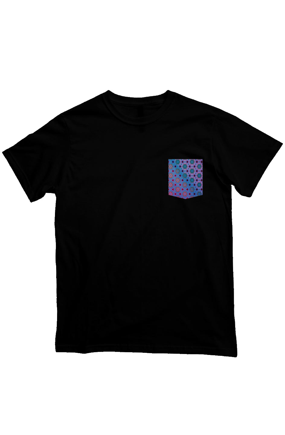 Organic Heavyweight Short Sleeve Pocket T-Shirt - Purple Psychedelic Tapa Infinity Loop