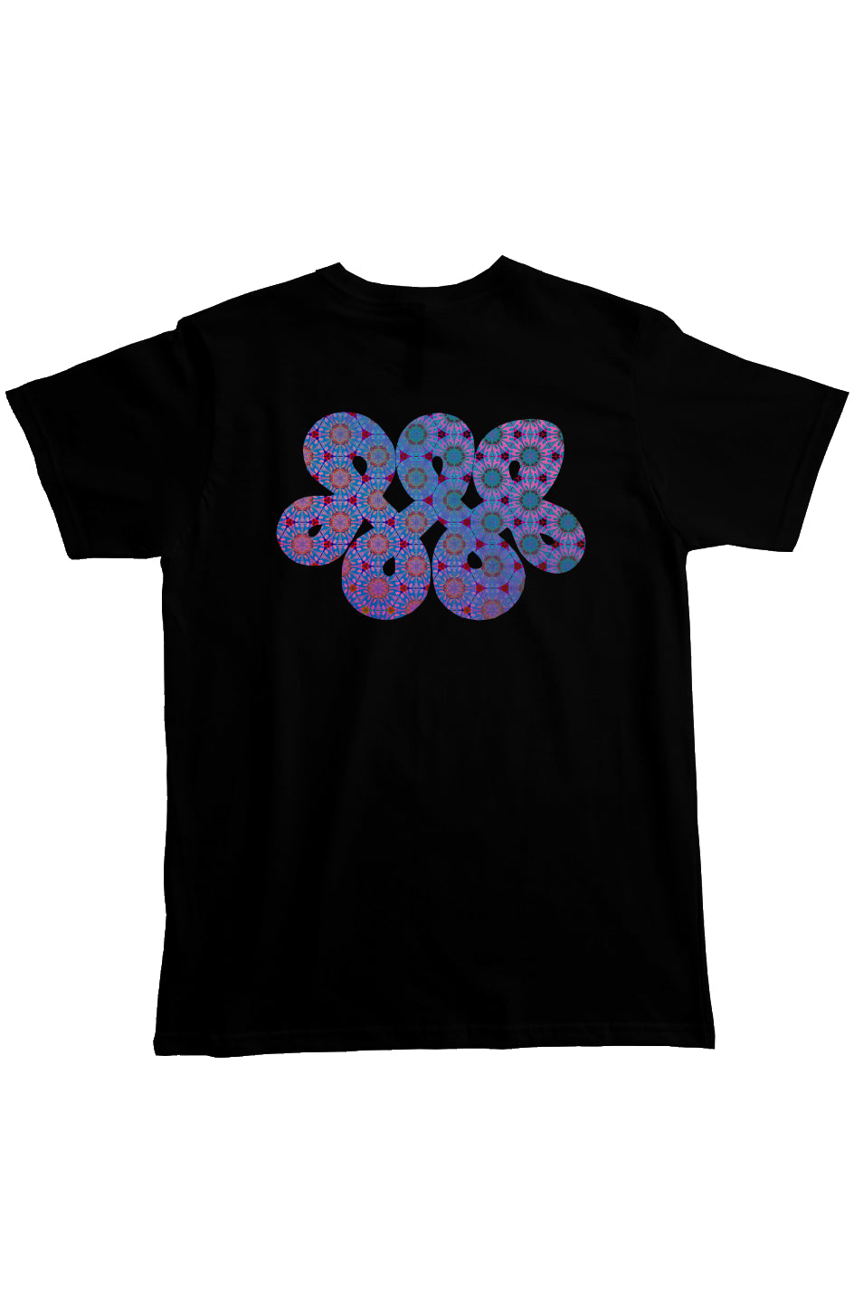 Organic Heavyweight Short Sleeve Pocket T-Shirt - Purple Psychedelic Tapa Infinity Loop
