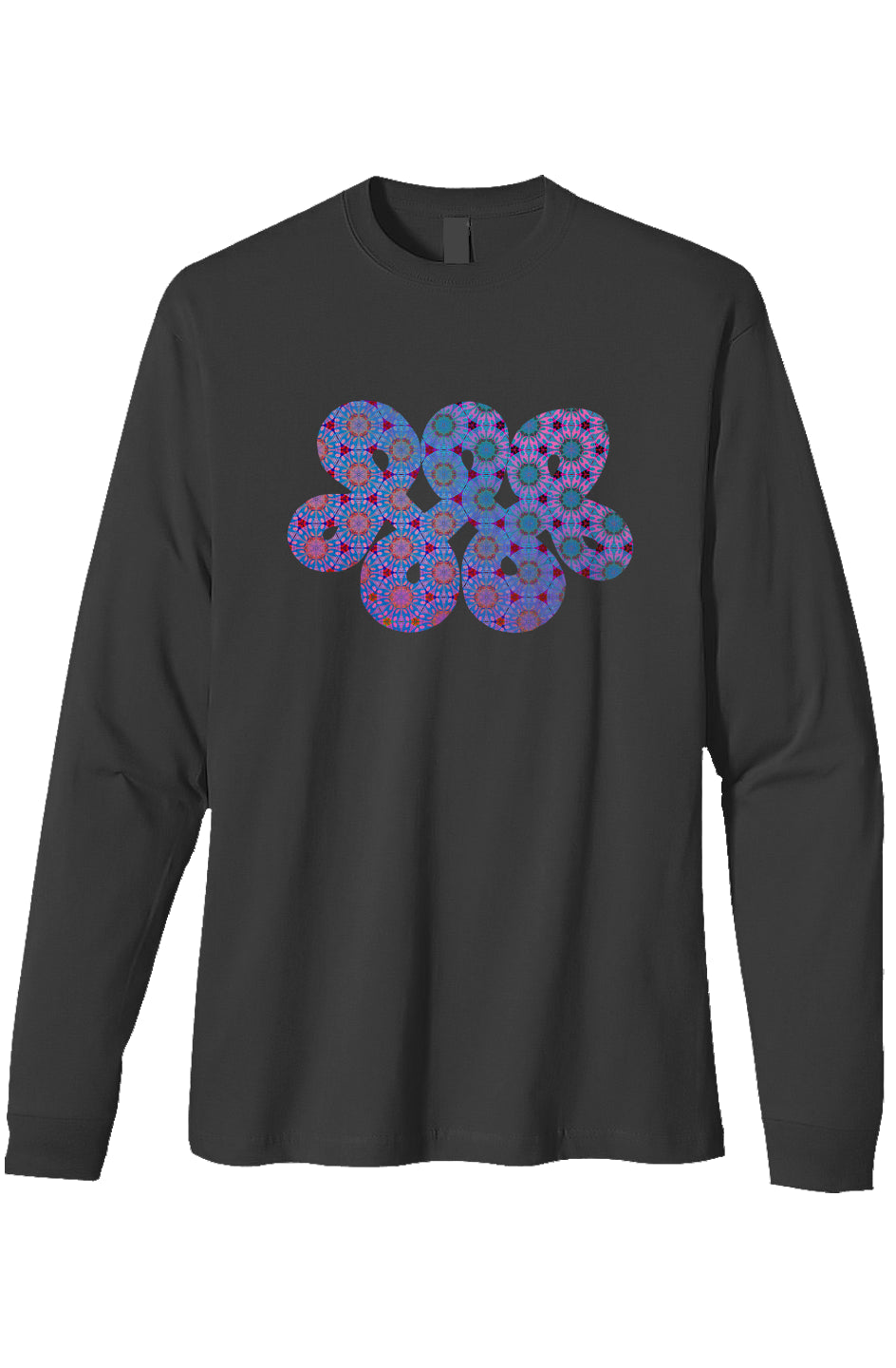 Organic Heavyweight Long Sleeve T-Shirt -Purple Psychedelic Tapa