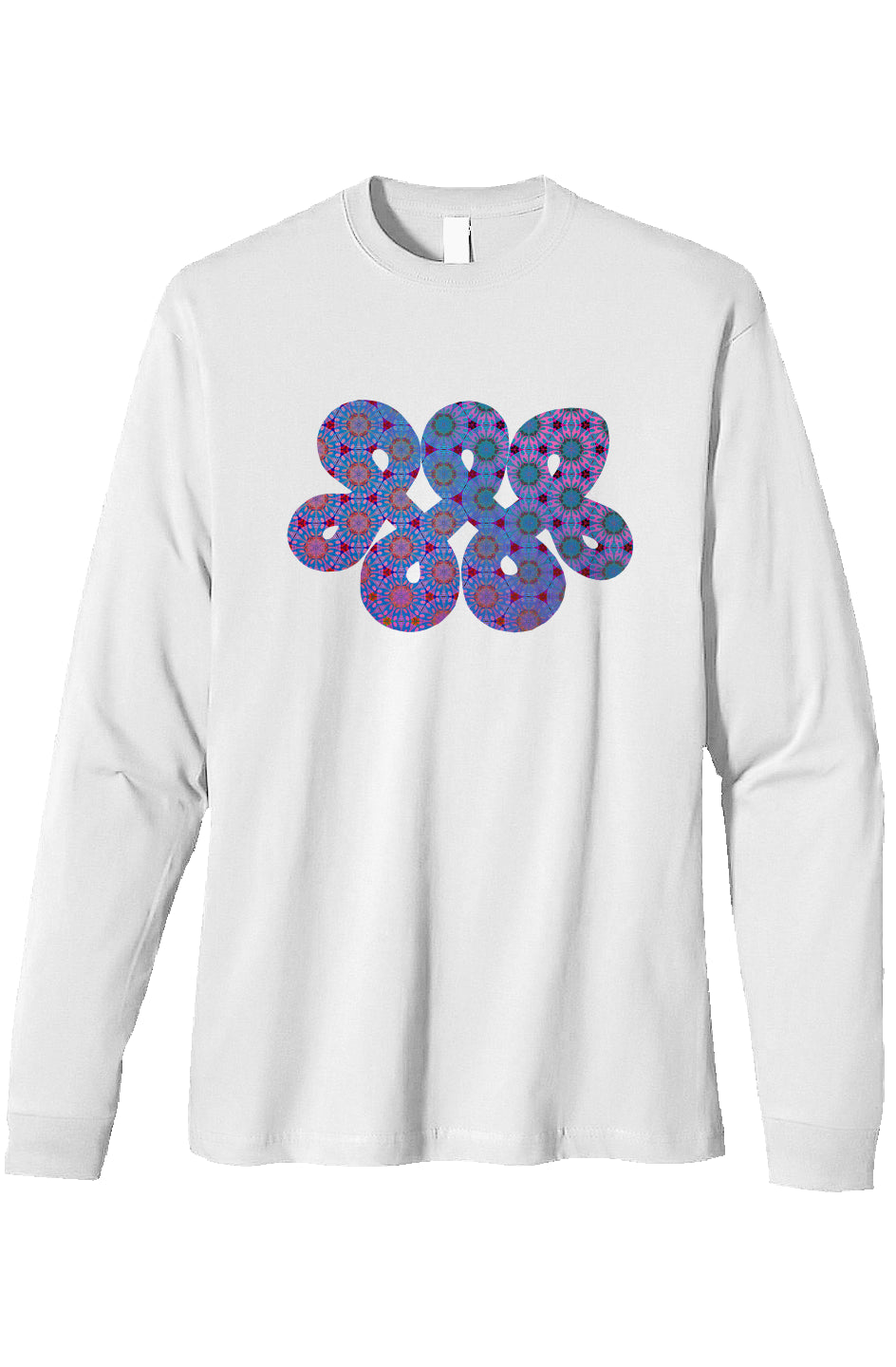 Organic Heavyweight Long Sleeve T-Shirt - Purple Psychedelic Tapa Infinity Loop