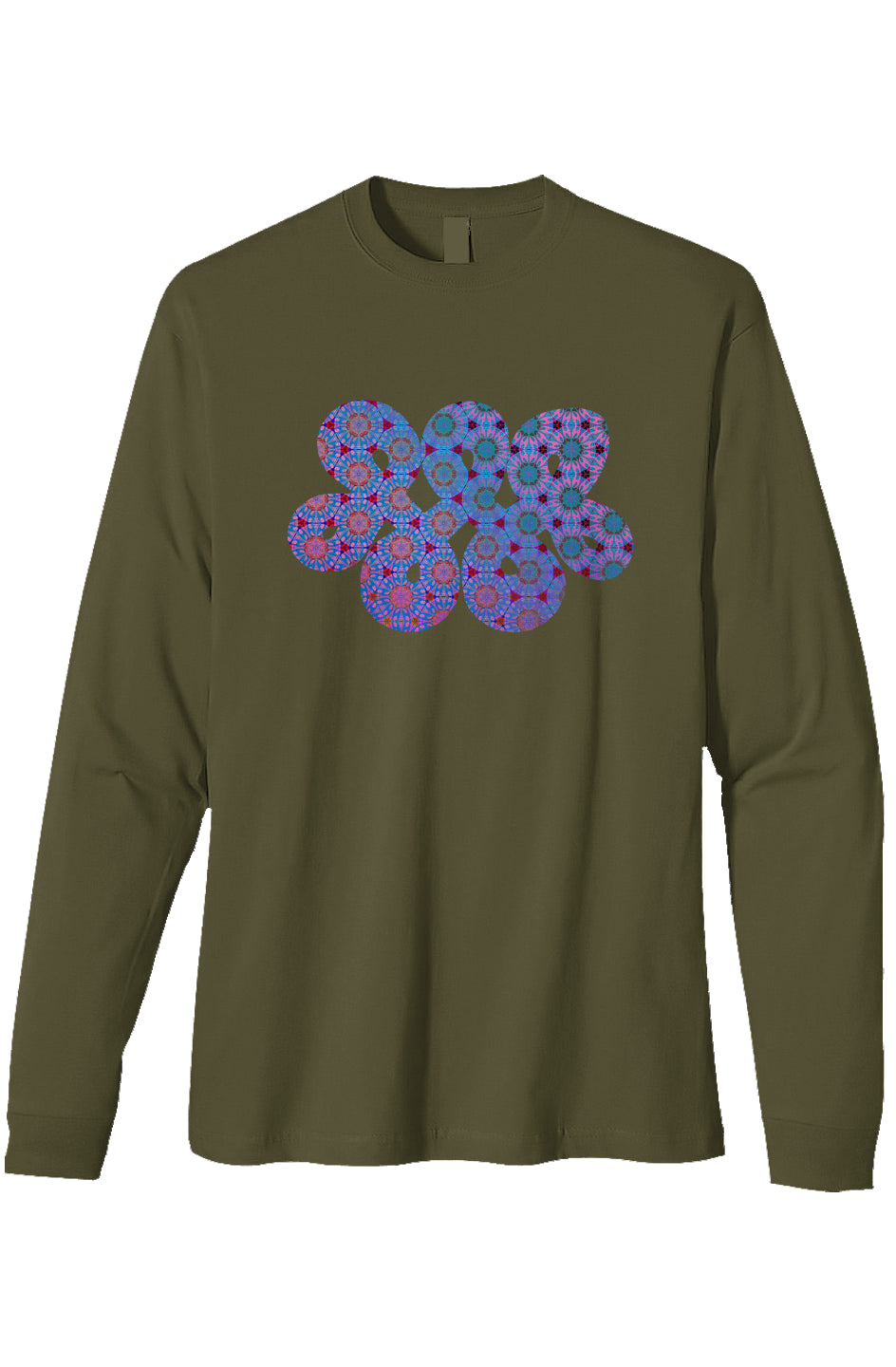 Organic Heavyweight Long Sleeve T-Shirt - Purple Psychedelic Tapa Infinity Loop