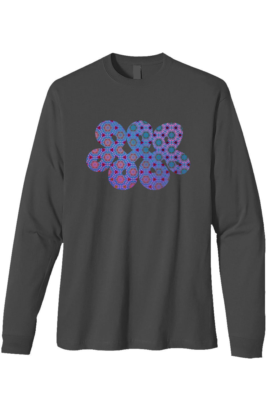 Organic Heavyweight Long Sleeve T-Shirt - Purple Psychedelic Tapa Infinity Loop