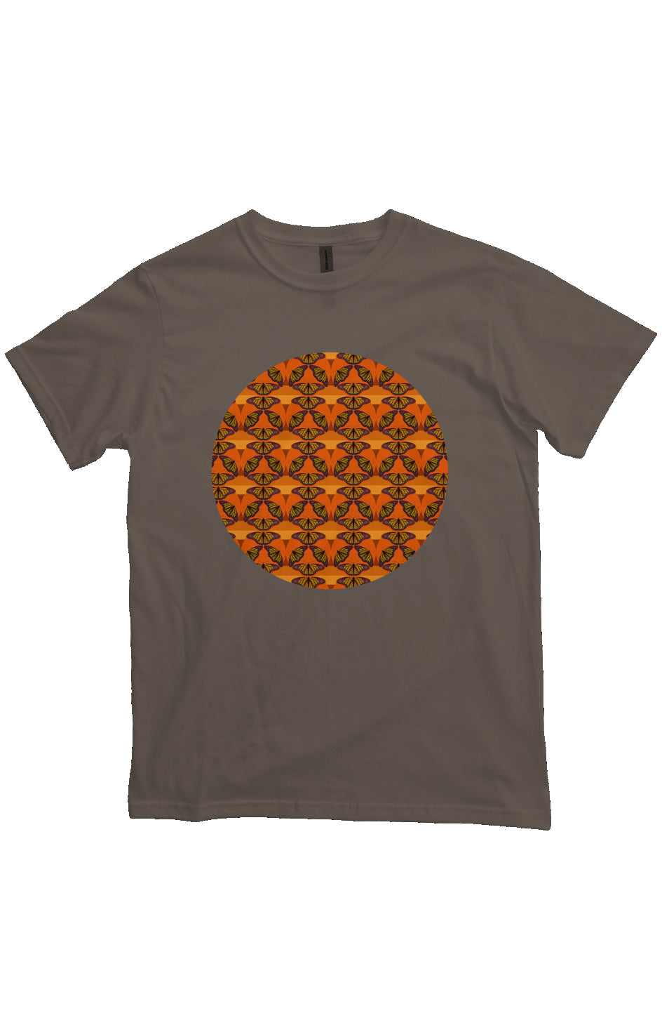 Organic Unisex Crewneck T-shirt - Butterfly Sunset Circle