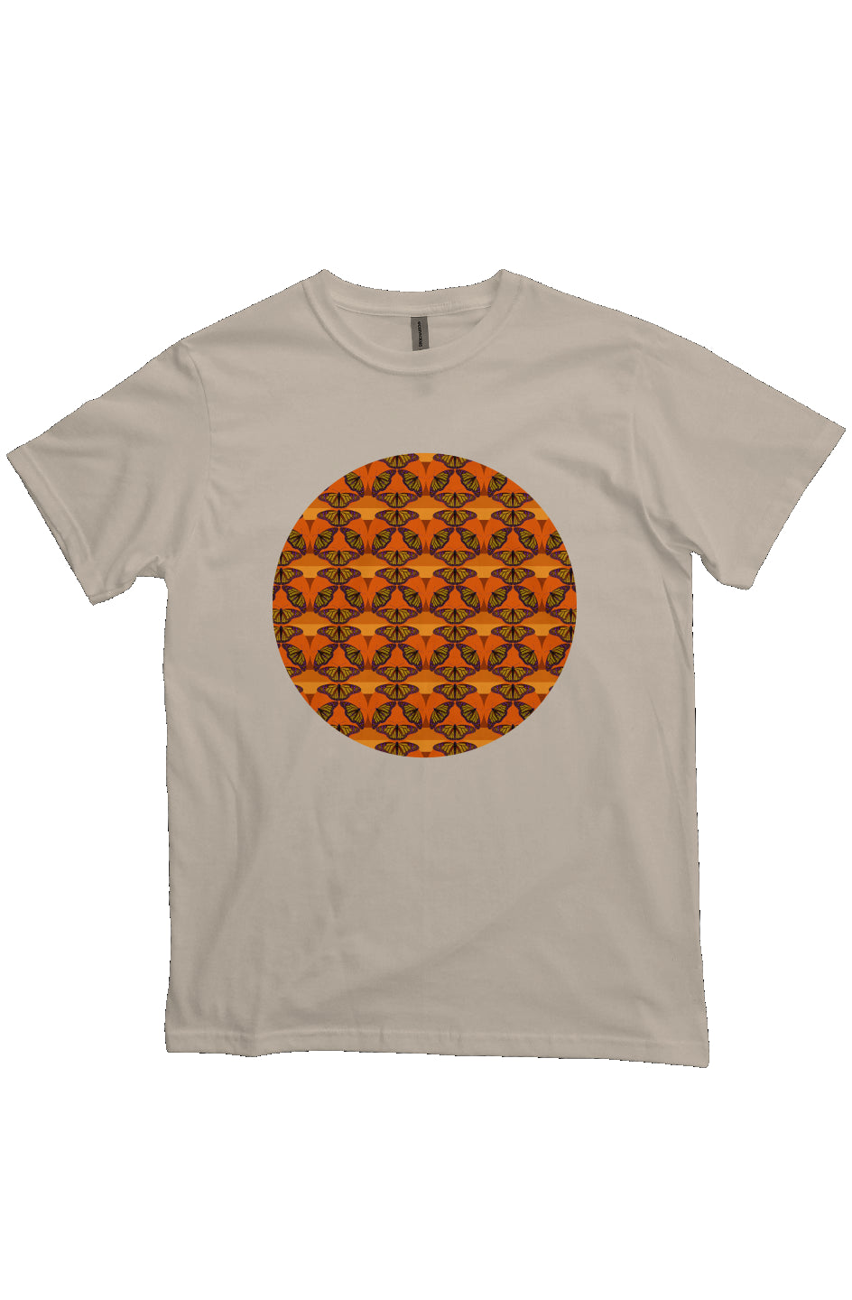 Organic Unisex Crewneck T-shirt - Butterfly Sunset Circle