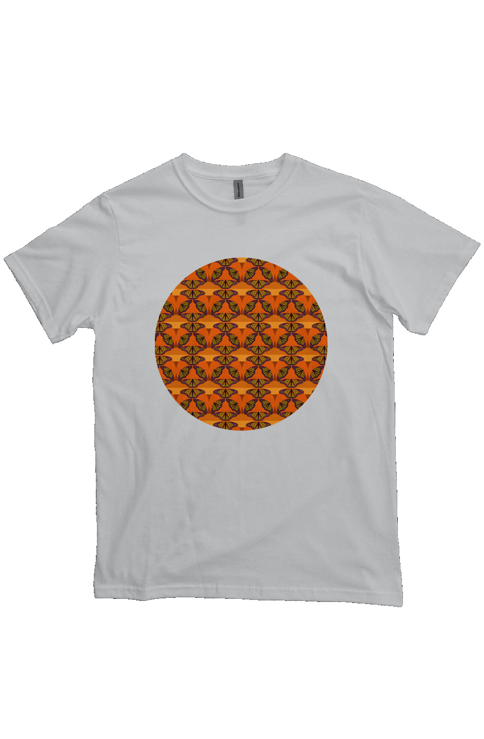 Organic Unisex Crewneck T-shirt - Butterfly Sunset Circle