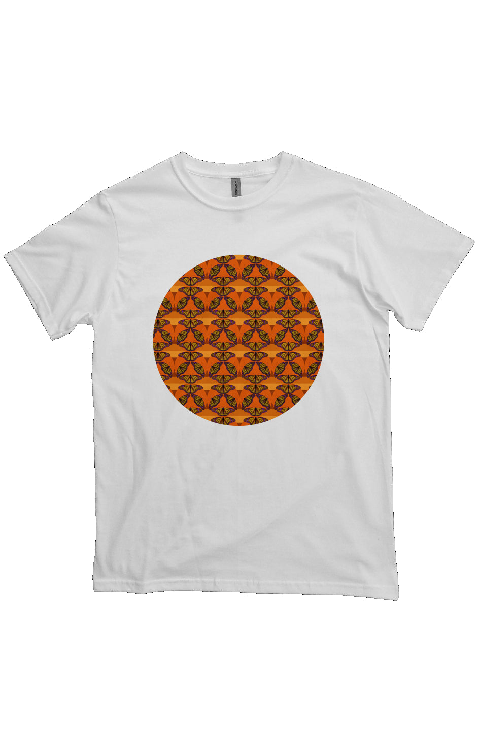 Organic Unisex Crewneck T-shirt - Butterfly Sunset Circle